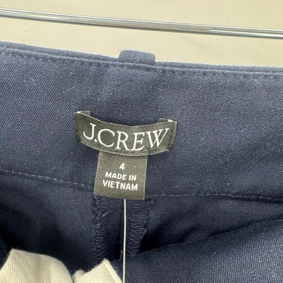 J. Crew Sydney Wide-Leg Pant in Bi-Stretch Cotton Blend Navy Blue Size 4 NWT - Picture 12 of 12
